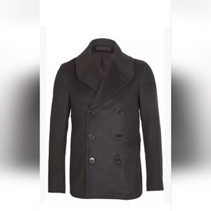 ALEXANDER MCQUEEN                       Men's Black Peacoat